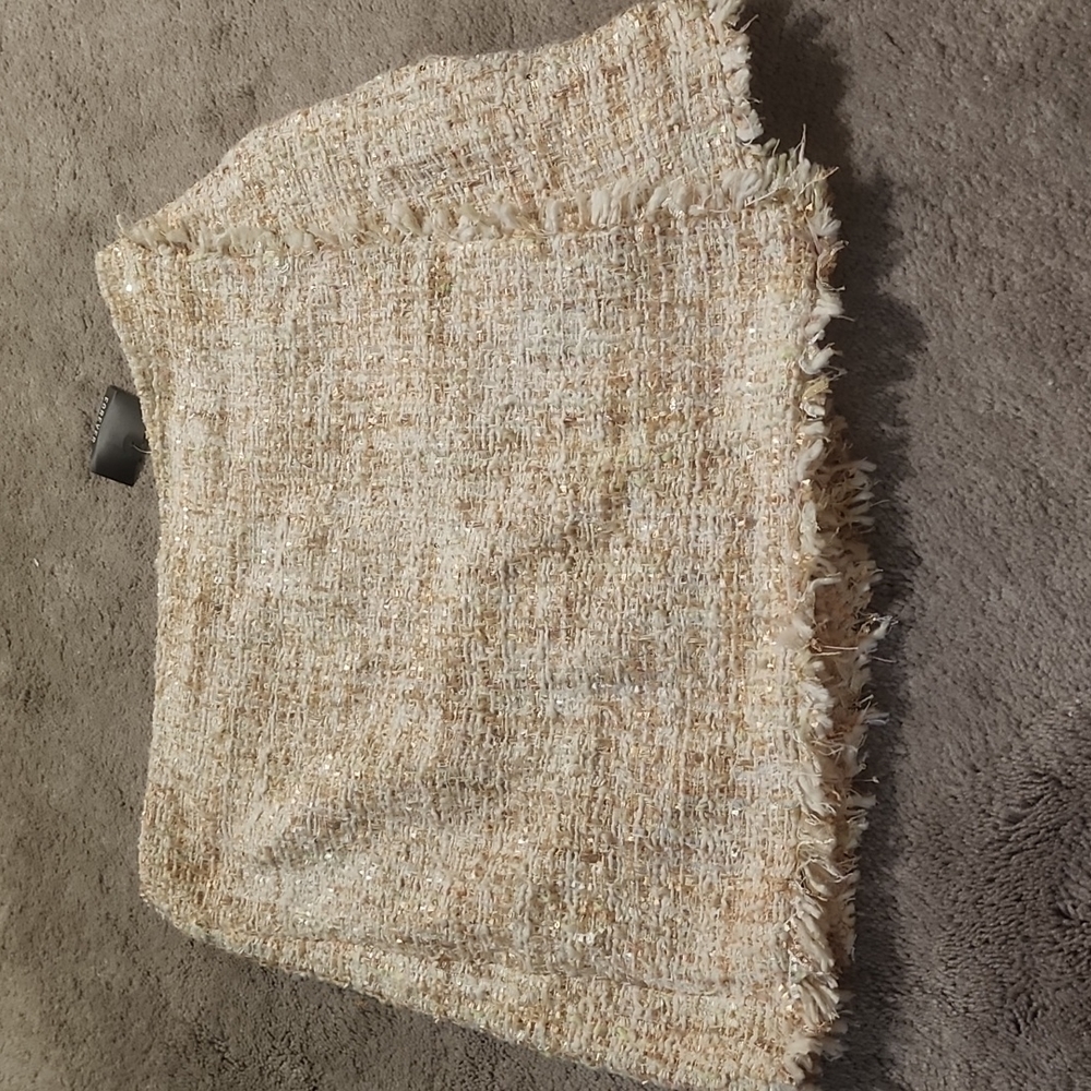 BNWT Forever 21 Tweed Style Skirt - Pink Beige Gold - Size L